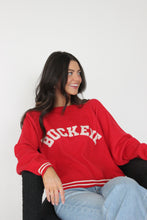 Load image into Gallery viewer, Raglan Buckeye Sweater (Red)
