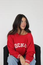 Load image into Gallery viewer, Raglan Buckeye Sweater (Red)
